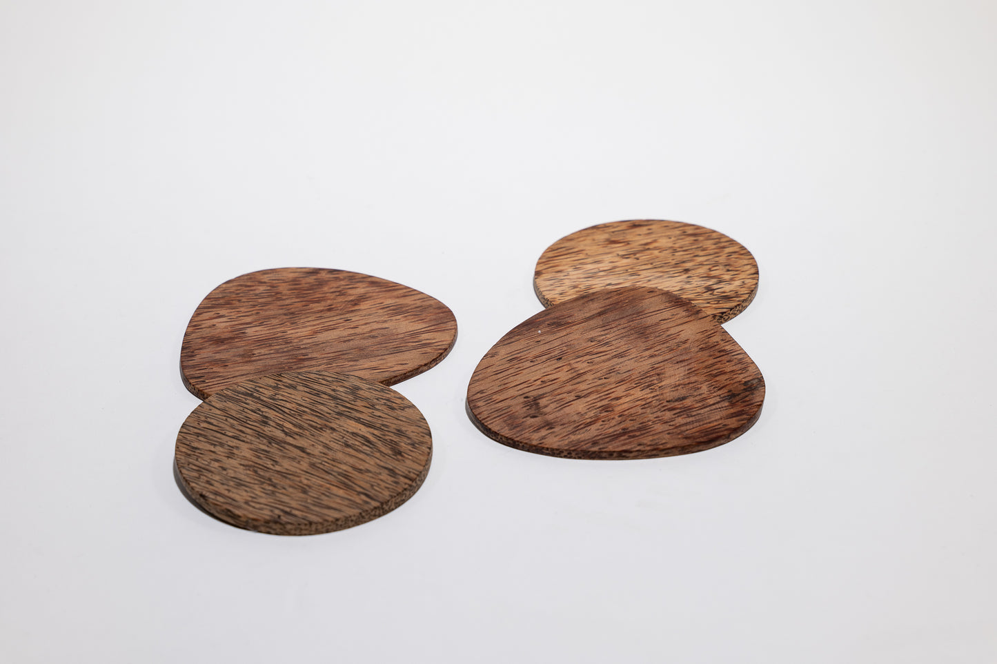 DESSOUS De VERRE // COASTER en BOIS DE COCO X 4